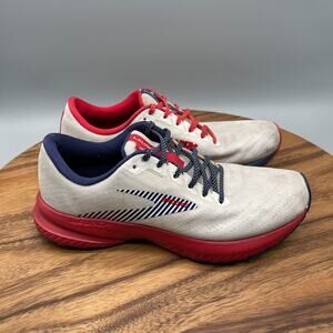 Brooks Launch 7 Shoes Womens 7.5 B Red White Blue USA Stars & Stripes Running